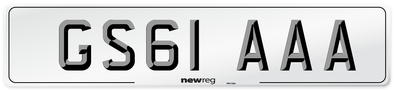 GS61 AAA Number Plate from New Reg